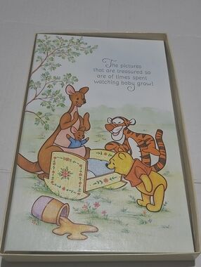 Vintage Hallmark Winnie the Pooh Photo Album Yellow and Brown W/ Green Accents